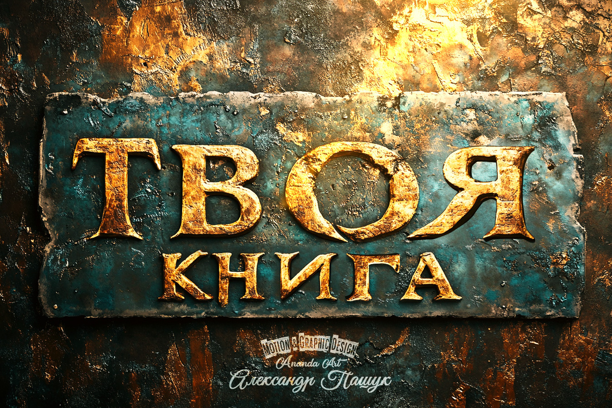 Дизайн текста для назавания книги