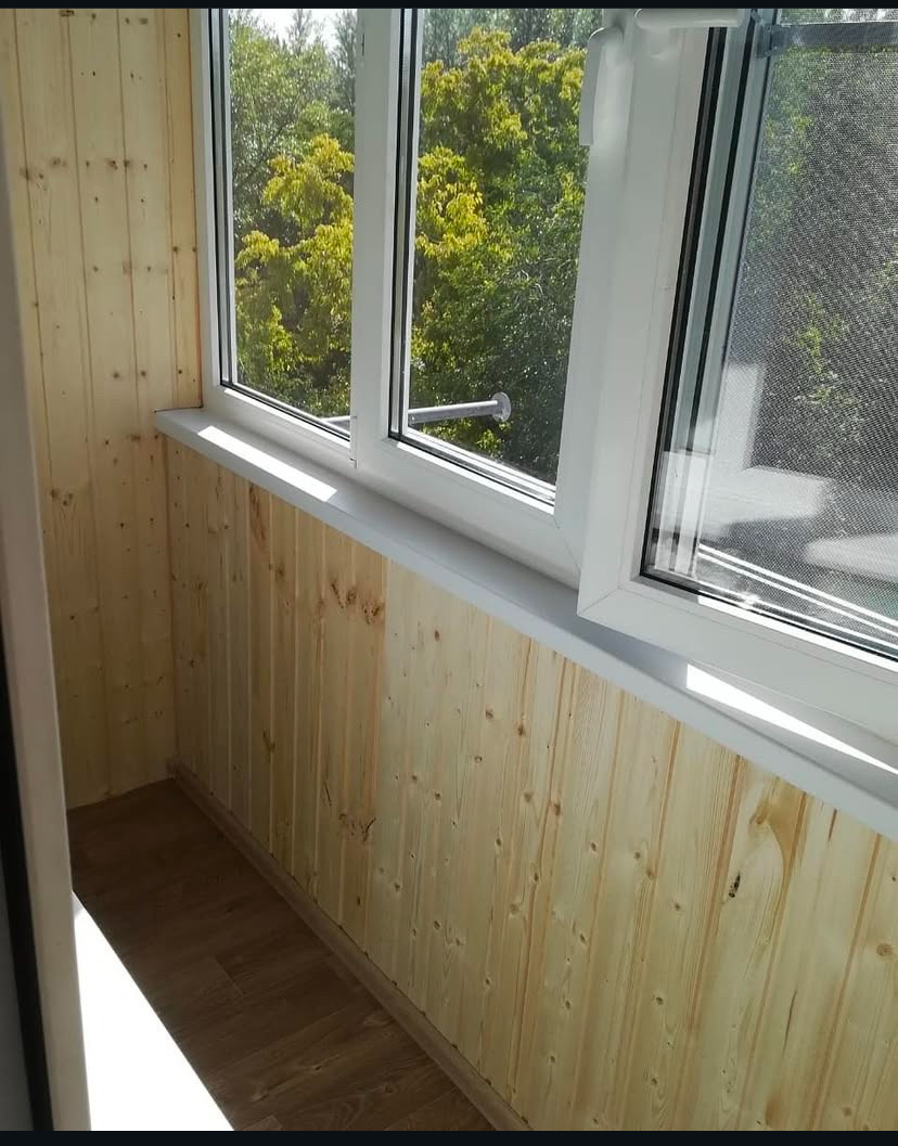 отделка балкона вагонкой без покраски