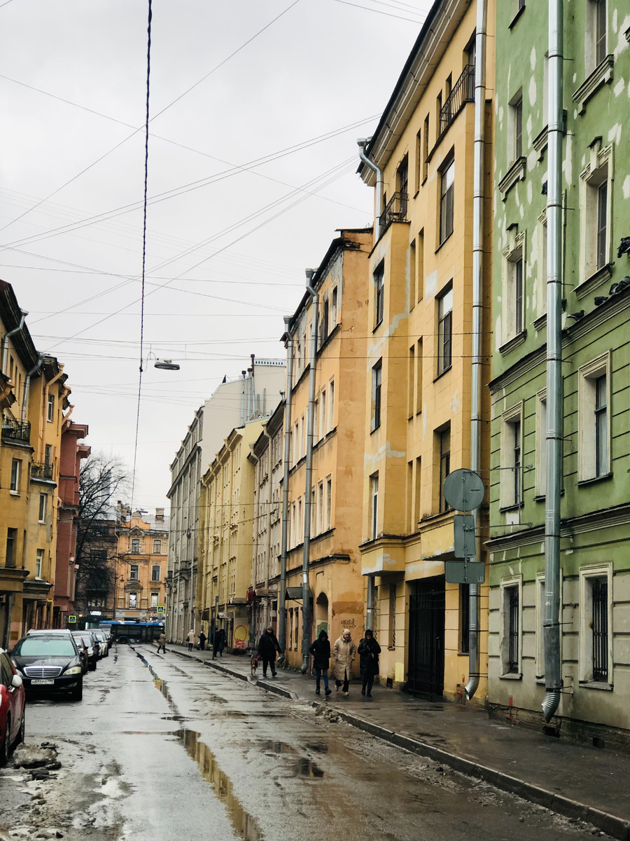 Полозова улица. Вид в сторону Большого проспекта