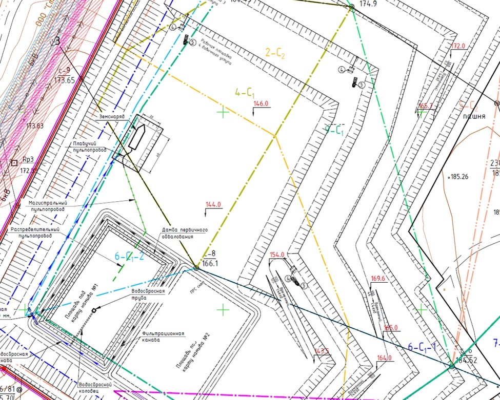 Фрагмент плана вскрытия карьера