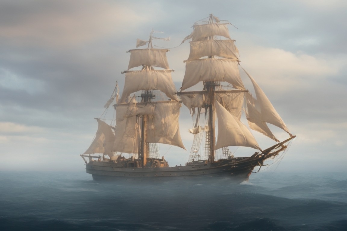 Так могла выглядеть "Мария Целеста" когда её обнаружили 