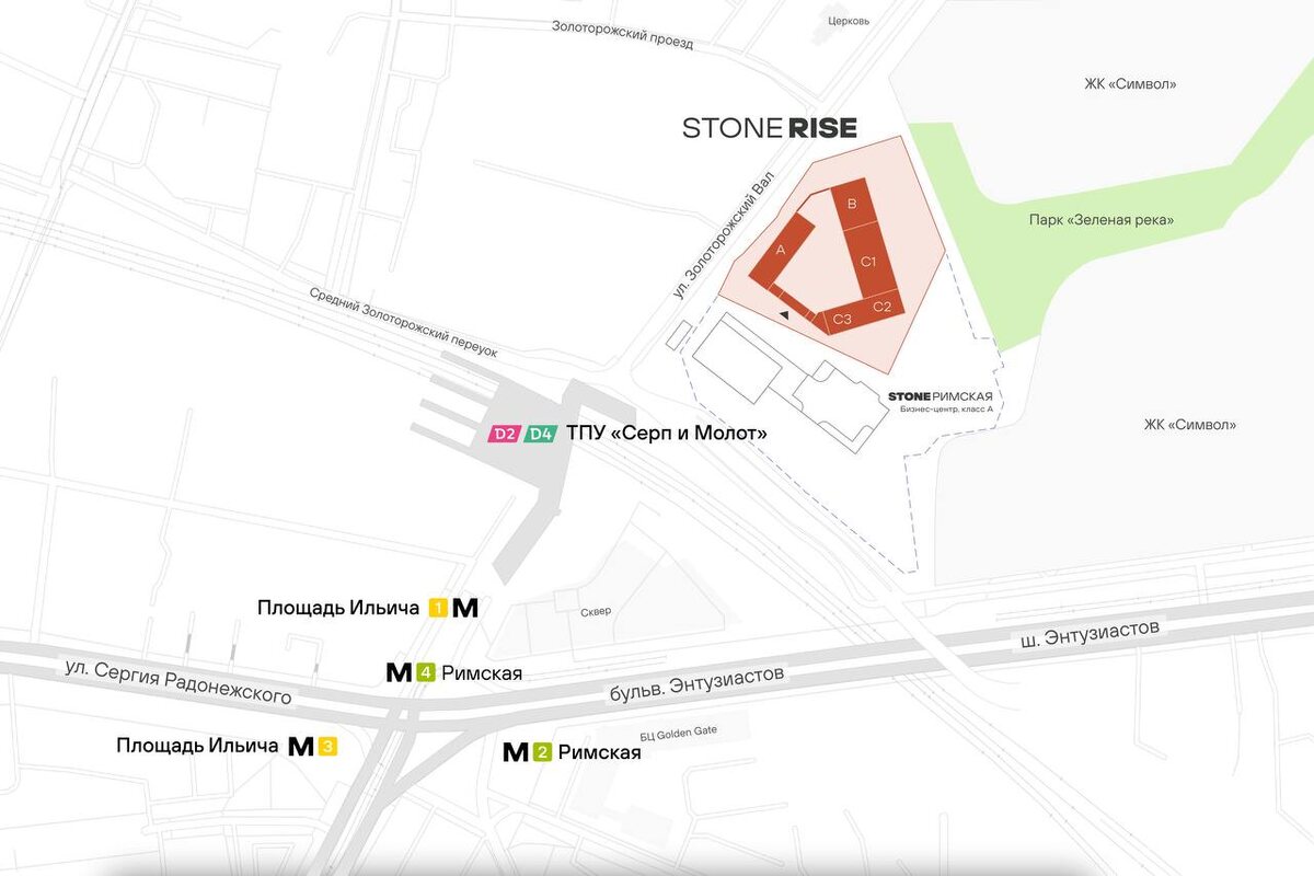 Пятно застройки ЖК RISE