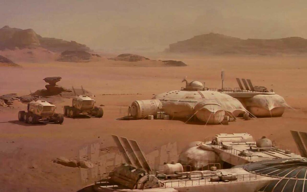 Традиционно поселение на Марсе выглядит так и понятно почему