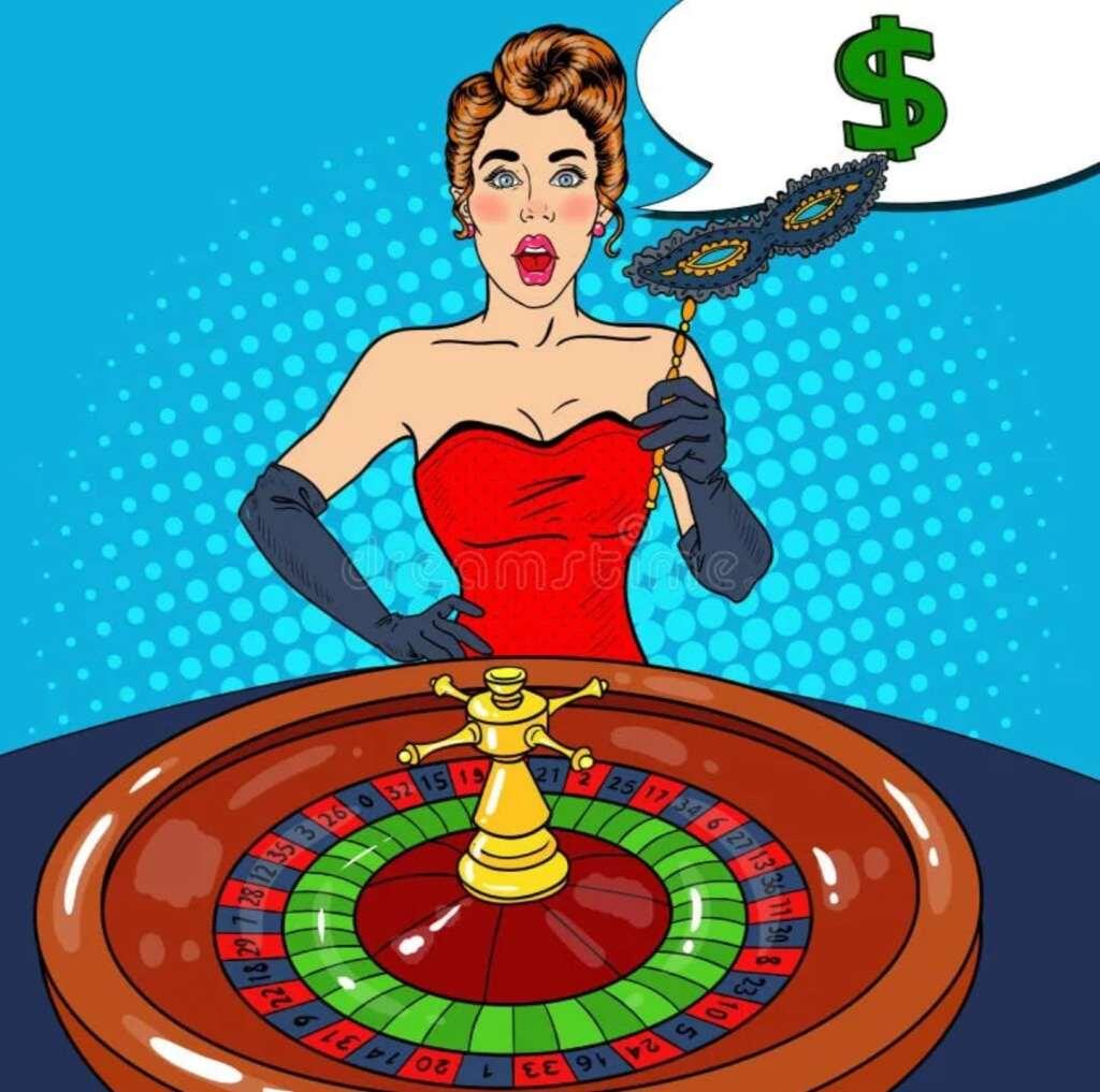Источник: https://www.dreamstime.com/stock-illustration-surprised-woman-behind-roulette-table-casino-gambling-pop-art-vector-retro-illustration-image89366818