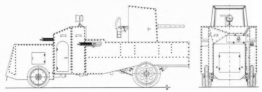 Схема бронеавтомобиля Mannesmann-Mulag. Изображение в свободном доступе.
