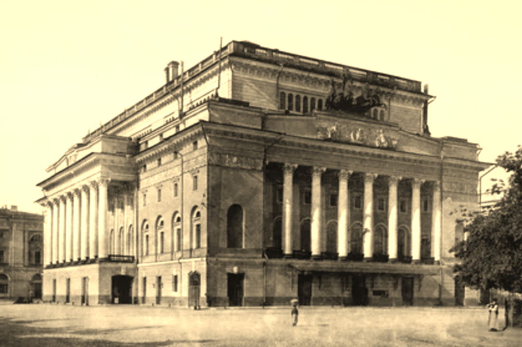 Александрийский театр в Питере. Изображение взято с Яндекс картинок.