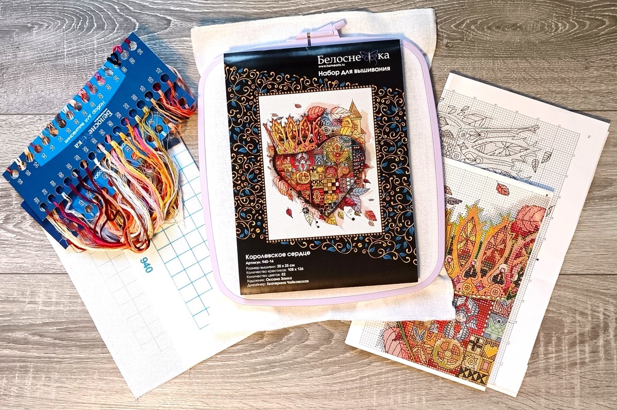 комплектация набора и мои добавления в виде канвы и более подробной схемы