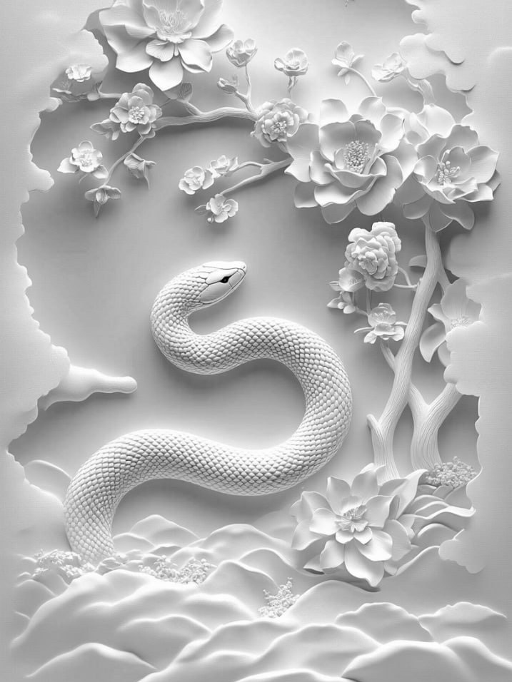 Гипсовый барельеф «Змея»