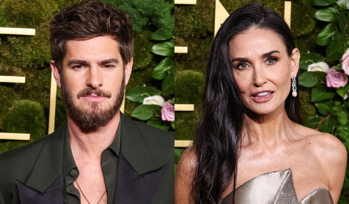     Эндрю Гарфилда и Деми Мур заподозрили в романе из-за видео с "Золотого глобуса"