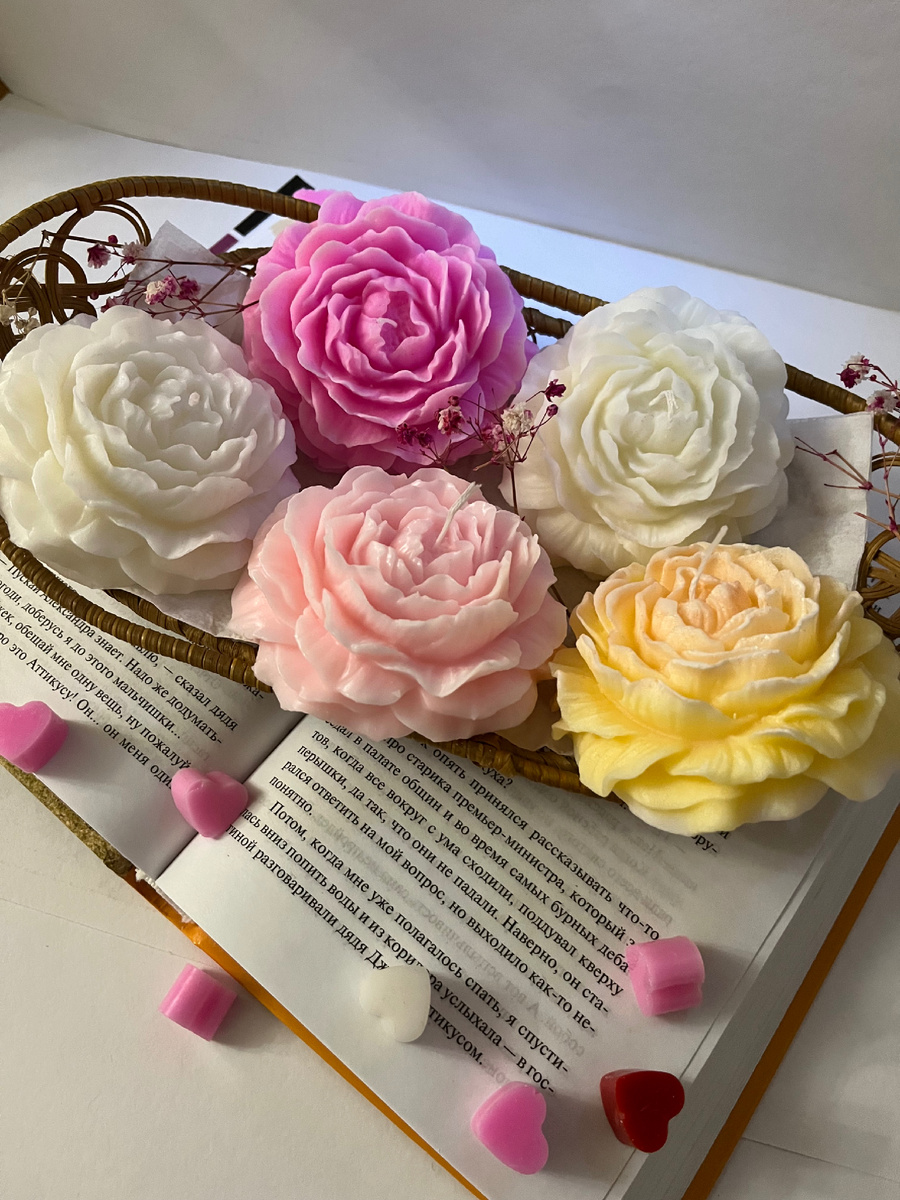 Свечи «Пионы»