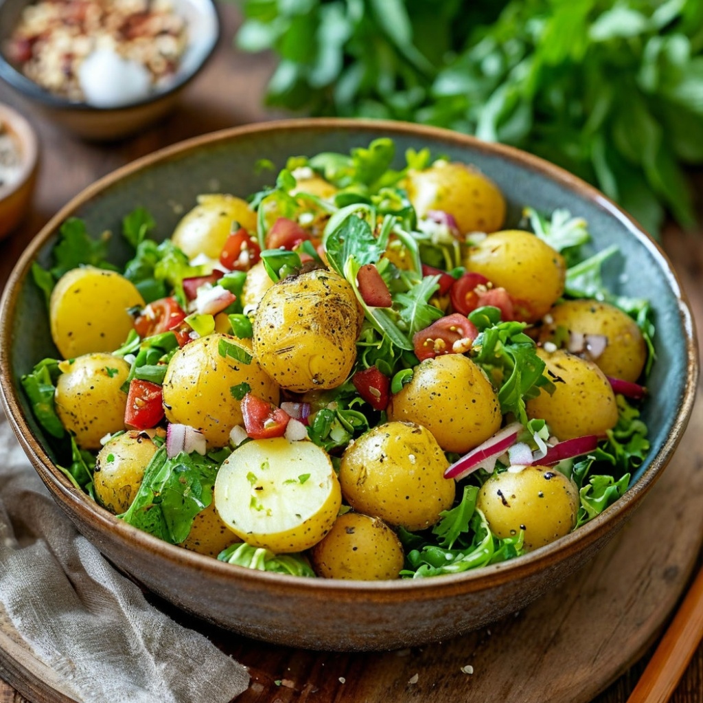 Салат "весенний" с молодым картофелем.