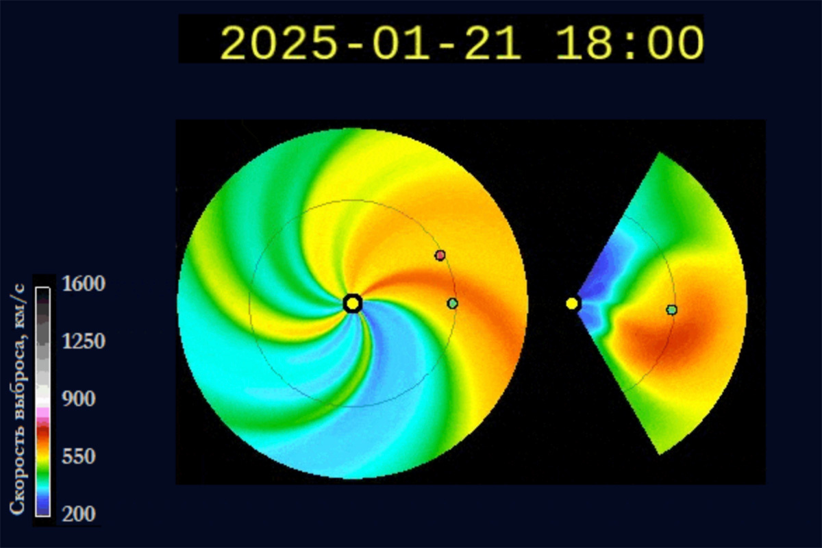 ИКИ РАН и ИСЗФ СО РАН Лаборатория солнечной астрономии📷Вспышка на солнце. 22 января 2025 года