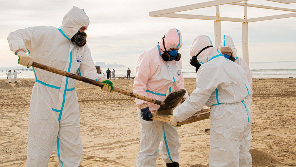    Добровольцы очищают побережье Чёрного моря. Фото: Екатерина Новикова