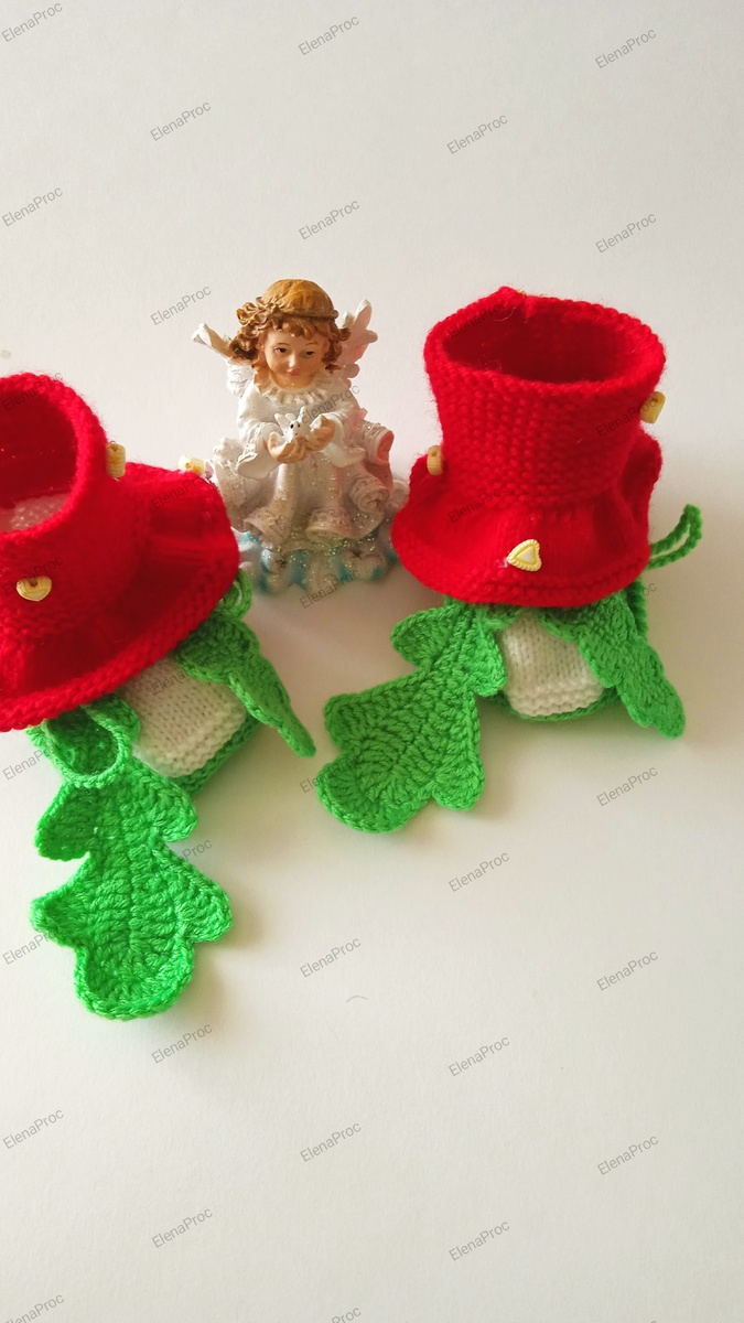 Пинетки "Мухоморчики"