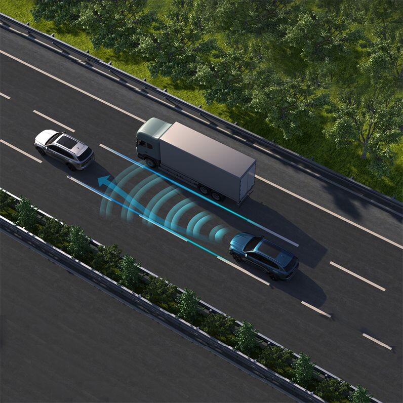 Работа сонара автопилота Geely Monjaro