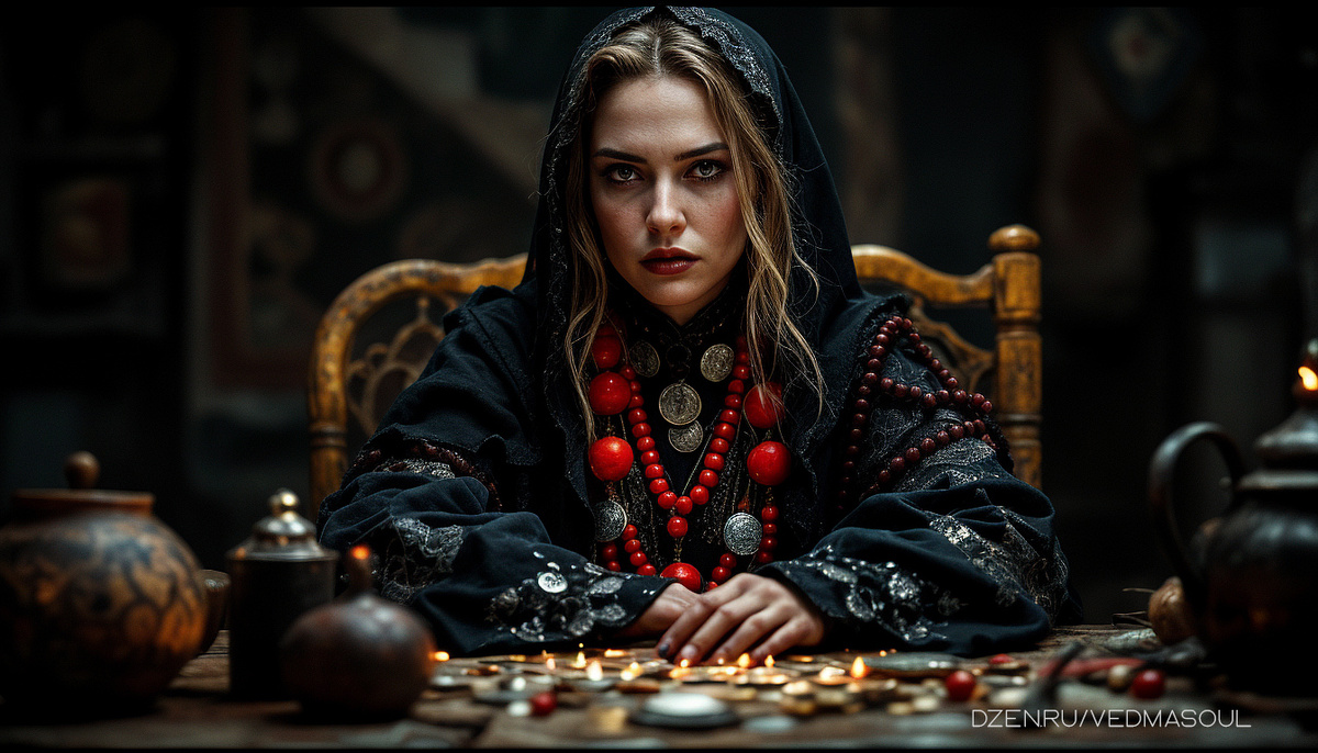 Авторское изображение @vedmasoul. Cгенерировано ИИ. Колдовство и магия, ритуалы