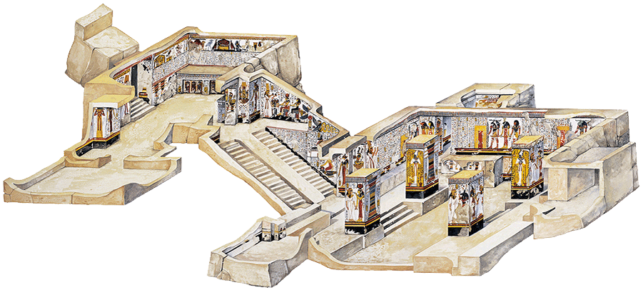 Модель усыпальницы царицы Нефертари Меренмут