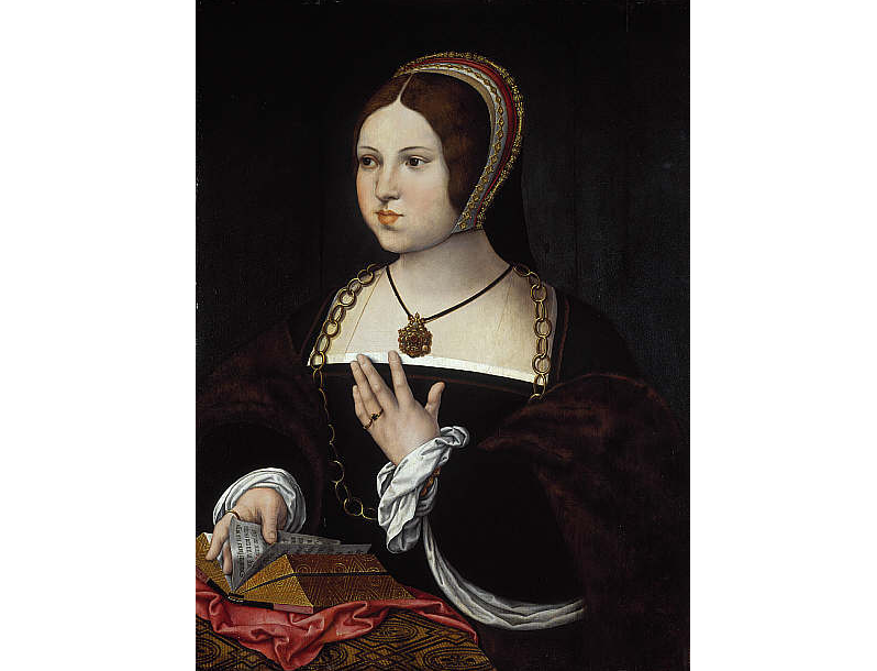 Портрет Мари Ханетон, Бернарт Орлей, 1518-19. (с) Из коллекции Национальной галереи Шотландии