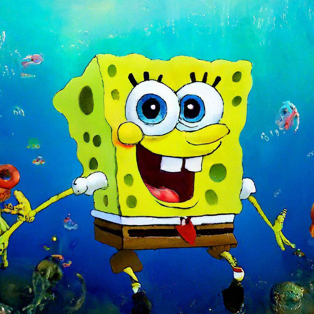 Спанч Боб рад видеть людей у себя, на дне океана. 