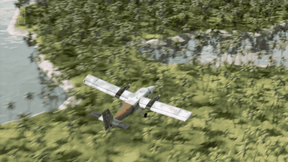 Моделирование момента обрыва кабеля. Источник видео: Mayday (Cineflix)
