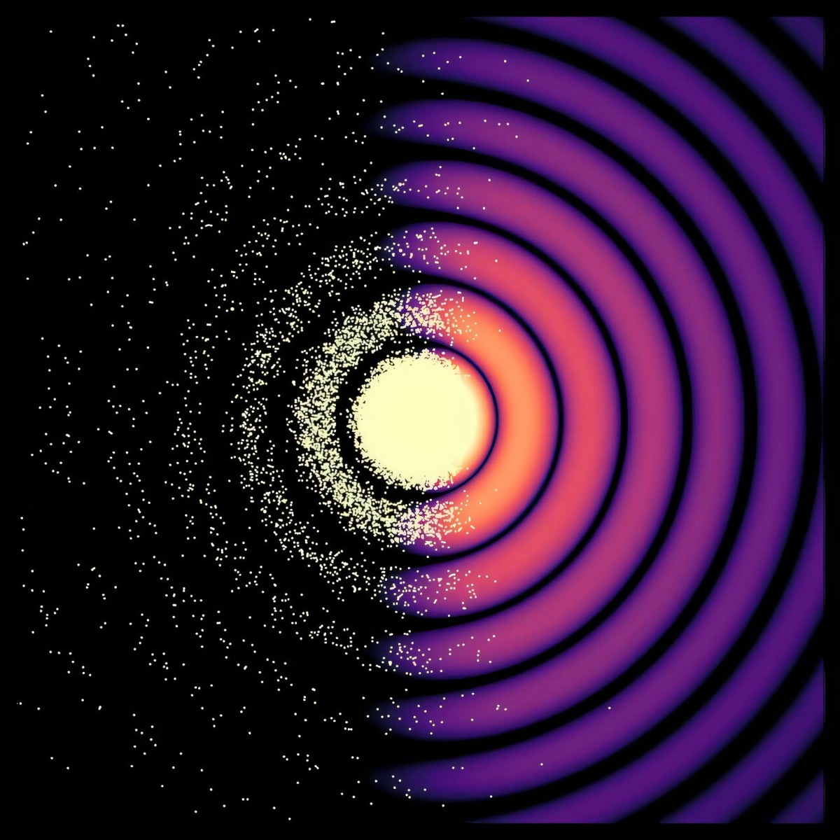 Переходные резонансы создают более яркие рентгеновские дифракционные изображения.    
 Источник: Stephan Kuschel, Tais Gorkhover, UHH / CUI  📷
