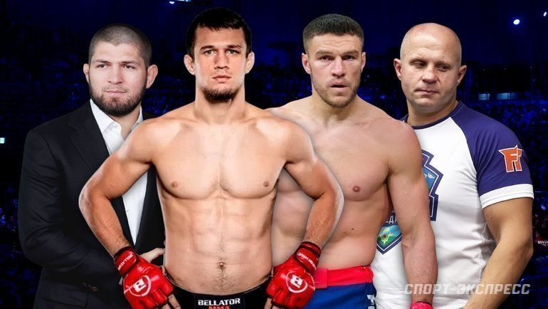    Хабиб и Усман Нурмагомедовы, Вадим Немков и Федор Емельяненко.Getty Images, Global Look Press