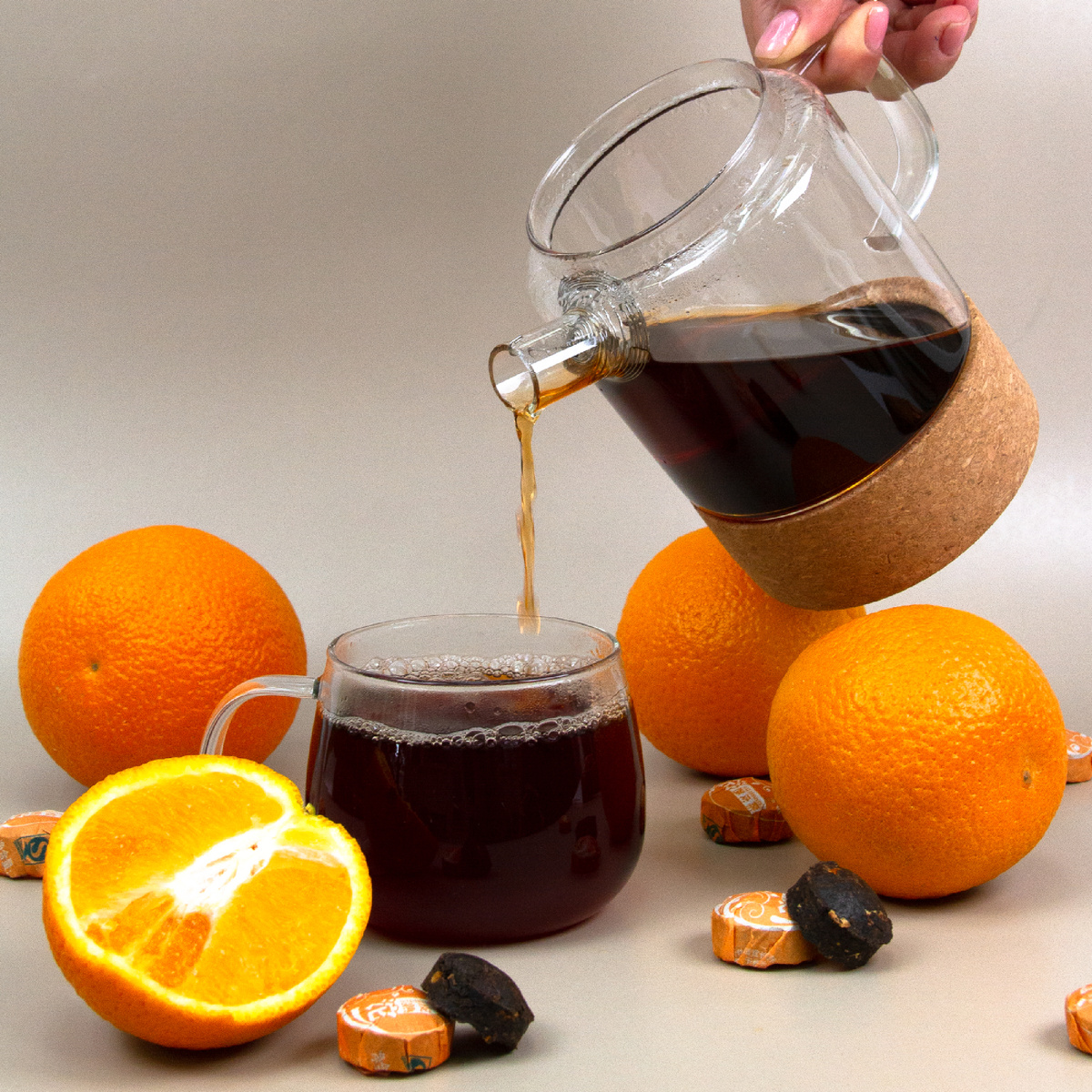 Шу пуэр с цедрой апельсина