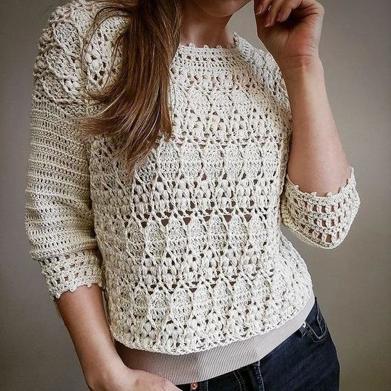 Джемпер с фантазийным узором