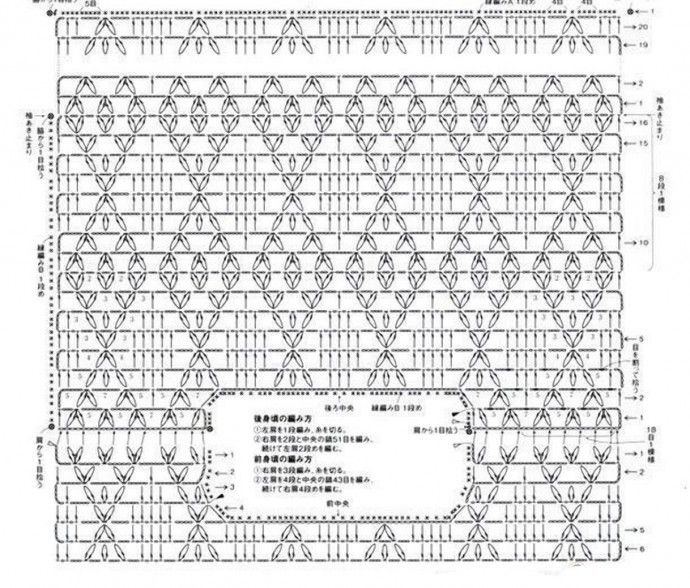Джемпер с фантазийным узором схема