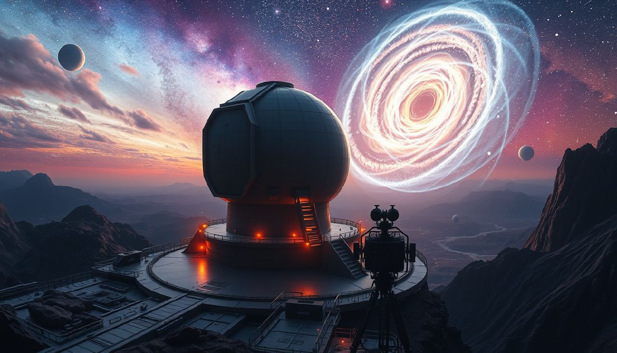 "Космическая обсерватория на краю Вселенной, наблюдающая за рождением и смертью галактик. 