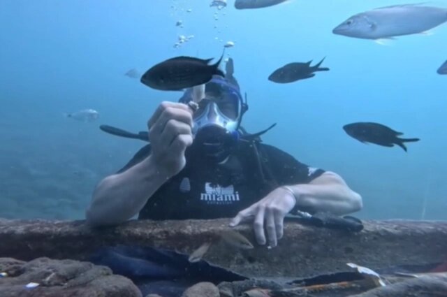    Рустам во время занятий дайвингом. Фото: Из личного архивa/ Рустам Набиев