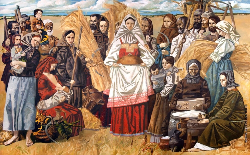 "Жатва", 1915 г. Худ. З.Е.Серебрякова (1884-1967 гг.)