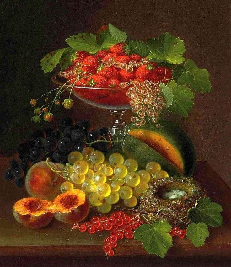 «Натюрморт с ягодами и птичьим гнездом», Дмитрий Власов
