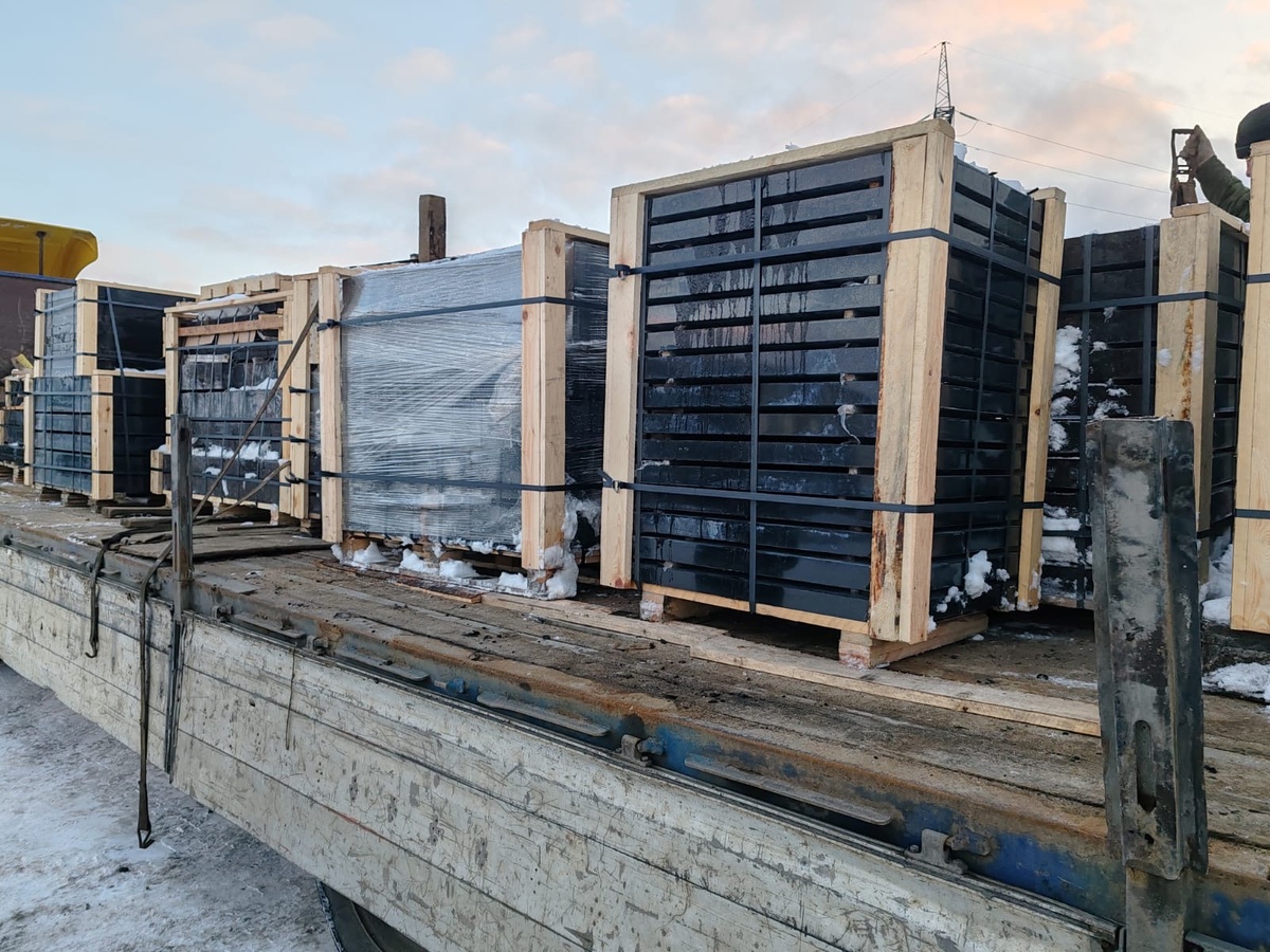 Гранит габбро-диабаз, упаковка для ж/д перевозки.