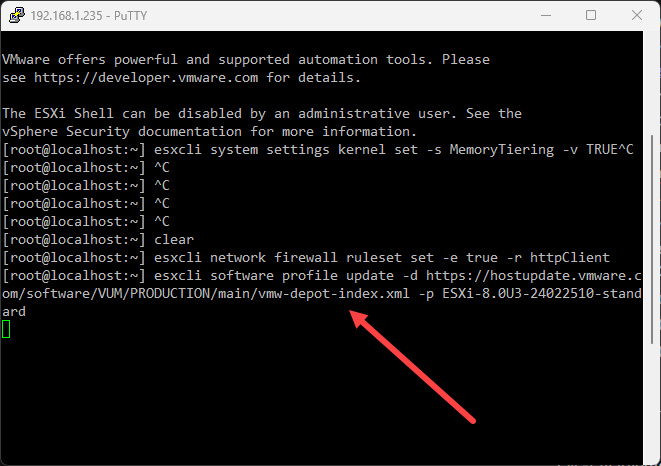 Обновление узла esxi до vsphere 8.0 с обновлением 3