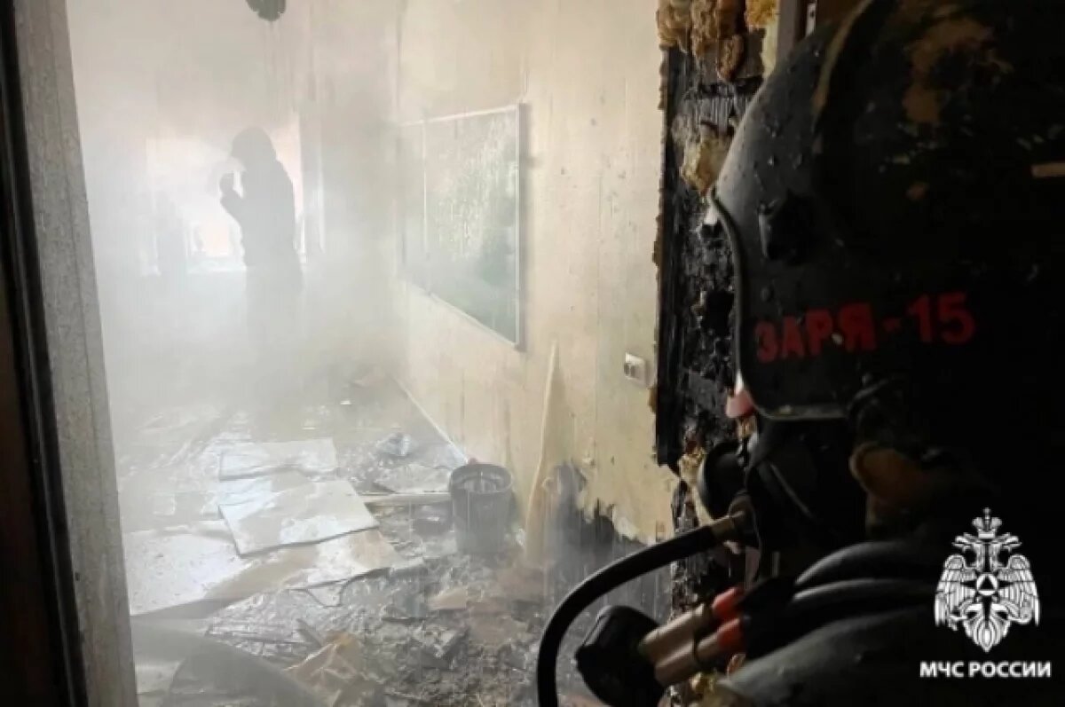    Кабинет сгорел в Технологическом колледже питания в Новосибирске