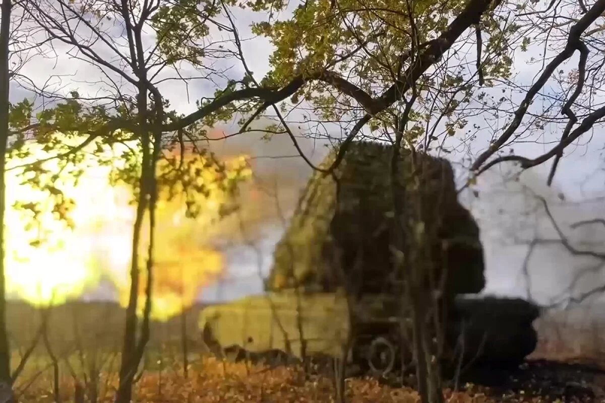    Боевая работа расчета САУ «Мста-С».