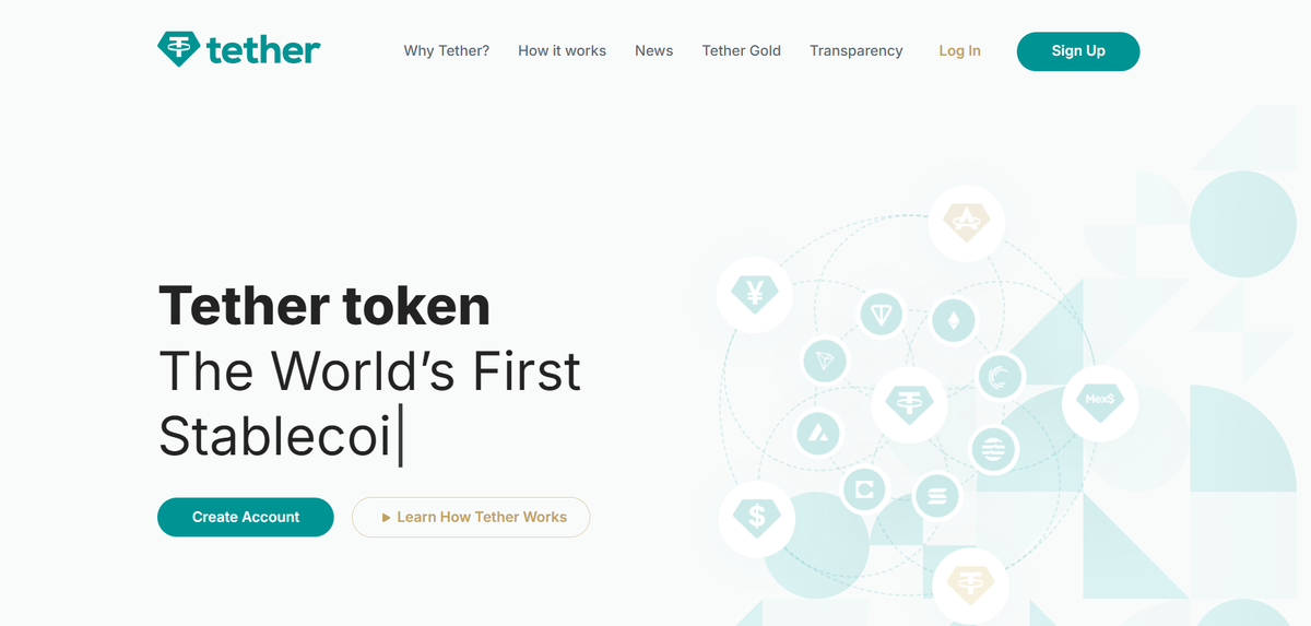 Рисунок 3.1. Сайт Tether