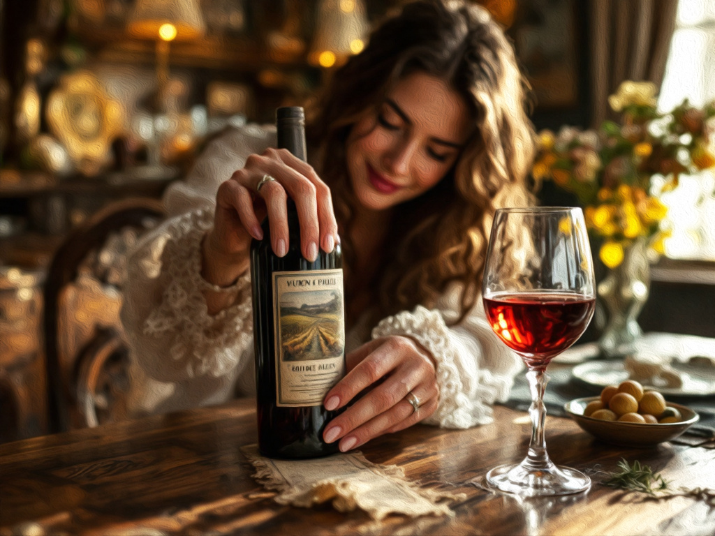 Она внимательно рассмотрела бутылку