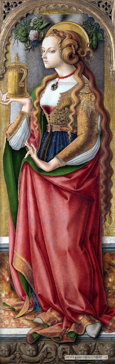 Кривелли, «Mария Магдалина», около 1480, дерево, темпера, Рейксмюсеум, Амстердам
[1/2] Пролистните изображение, чтобы увидеть следующий слайд