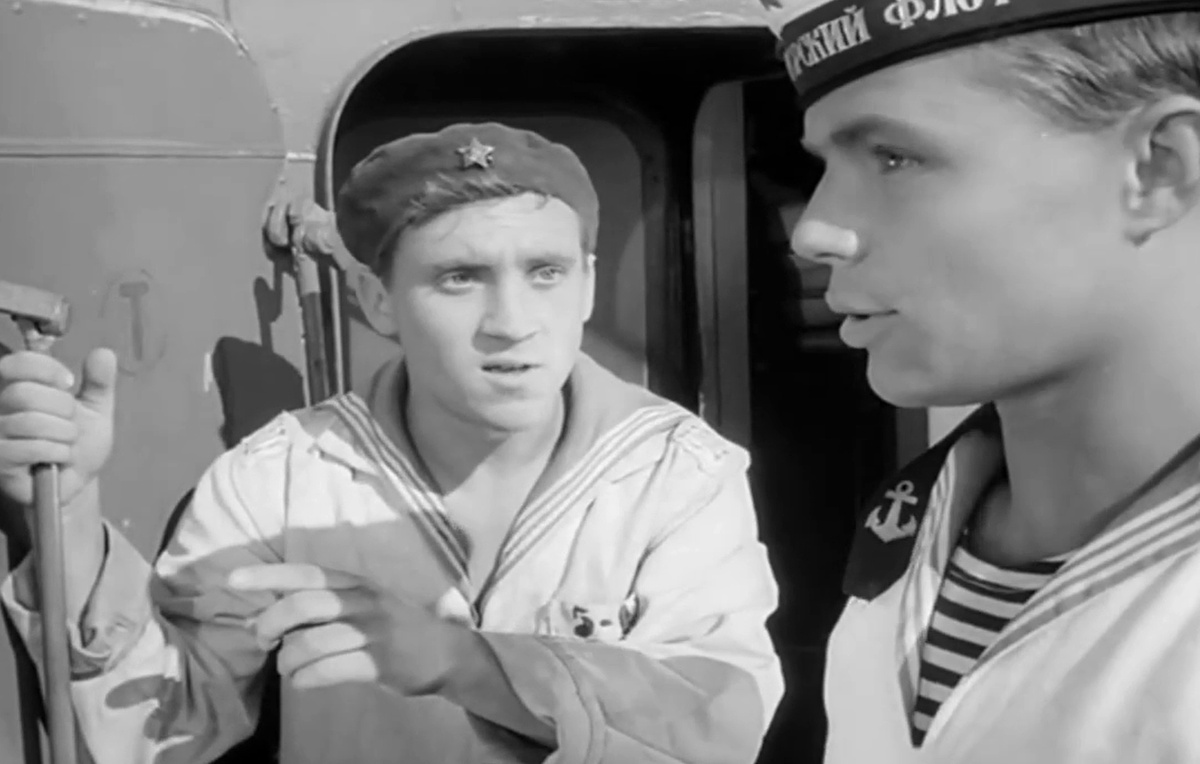 Кадр из кинофильма "Увольнение на берег", 1962 г., режиссер и сценарист Феликс Миронер, композитор Кирилл Молчанов (скриншот)