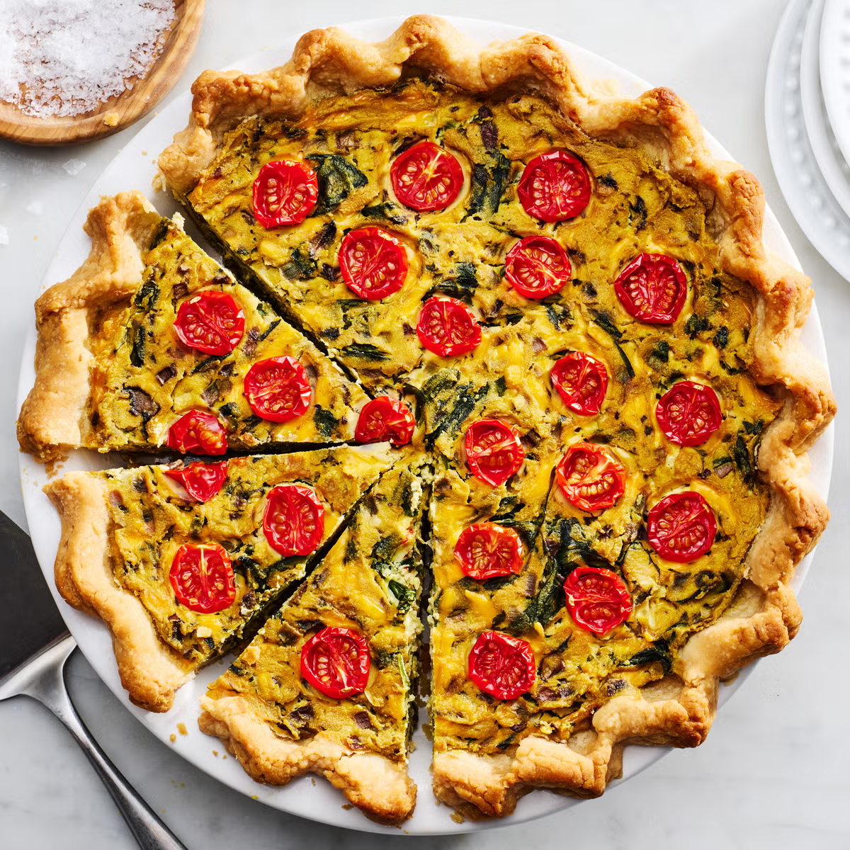 Постный киш с грибами, овощами и ароматными специями