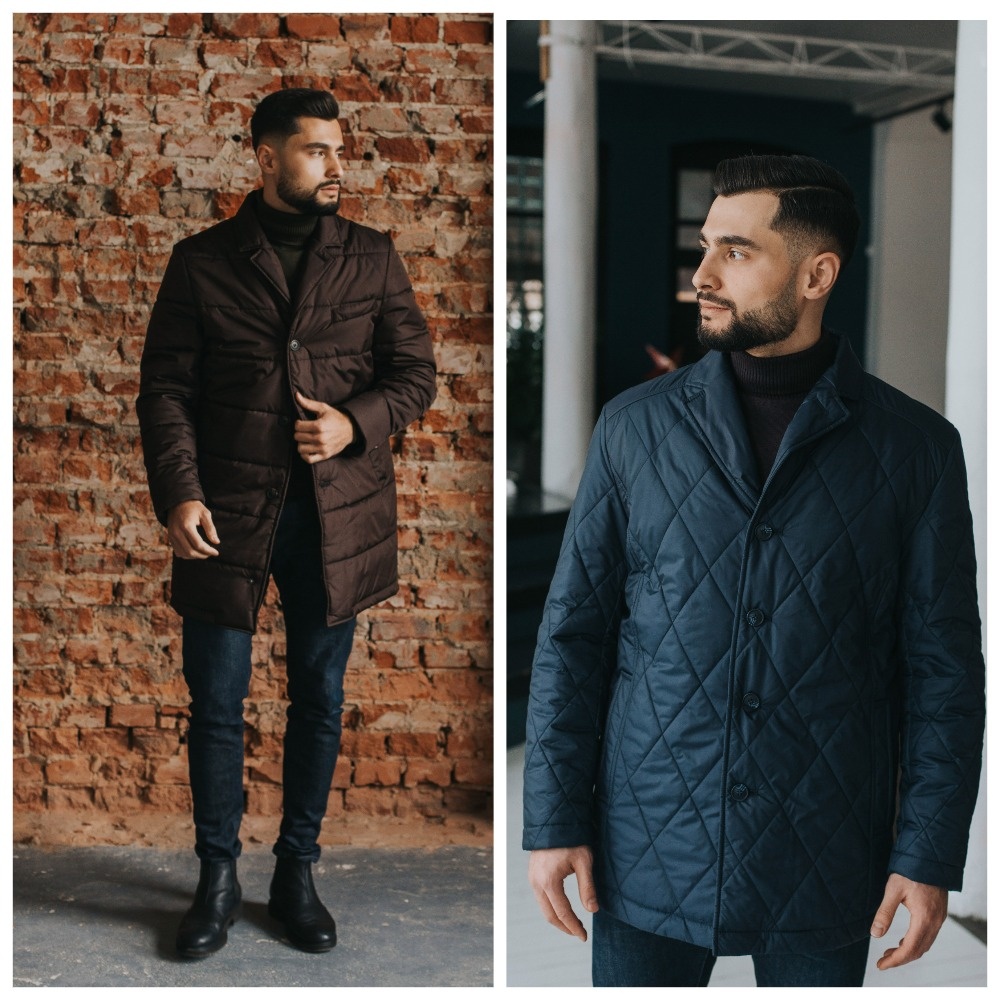 Мужские демисезонные куртки Mazaltovman в синем и коричневом цвете