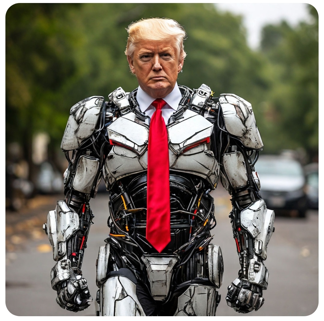 Дональд Трамп в костюме робота :-) 