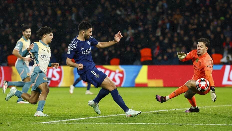    Гонсалу Рамуш закрепил победу «ПСЖ» над «МанСити» (4:2) в Лиге чемпионов. Фото: Reuters