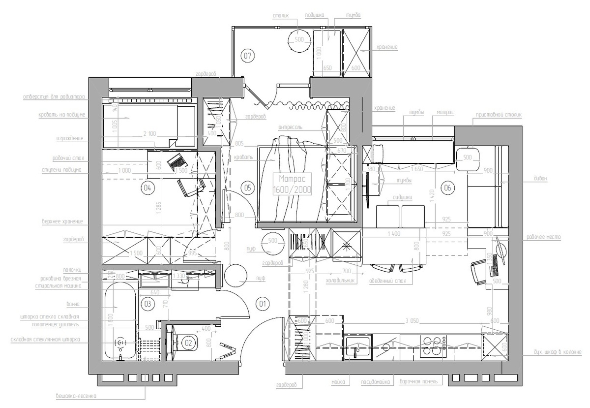 Планировочное решение Лесная Отрада. Дизайнер Харашевич Юлия