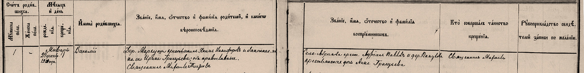 Фрагмент метрической книги. ГАТО, ф. 160, оп. 15, д. 1669, лл. 398об-399