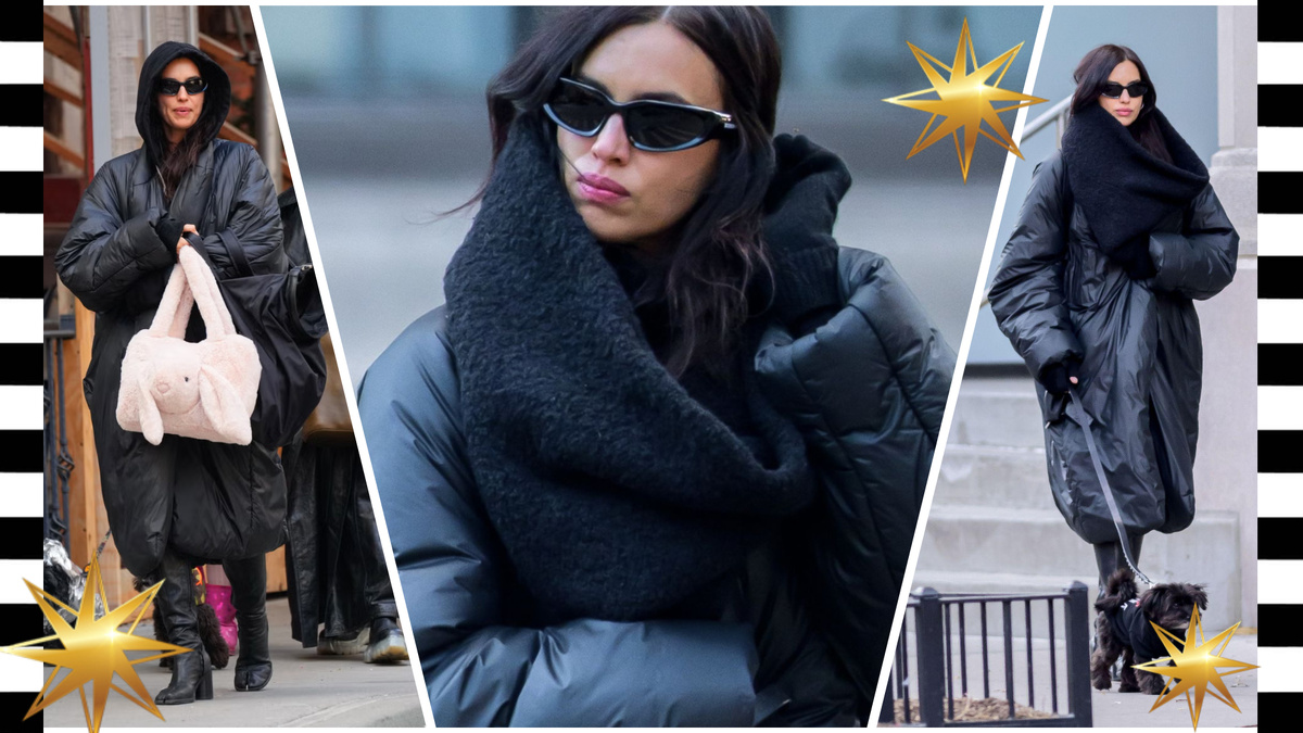 ИРИНА ШЕЙК демонстрирует как носить длинный пуховик