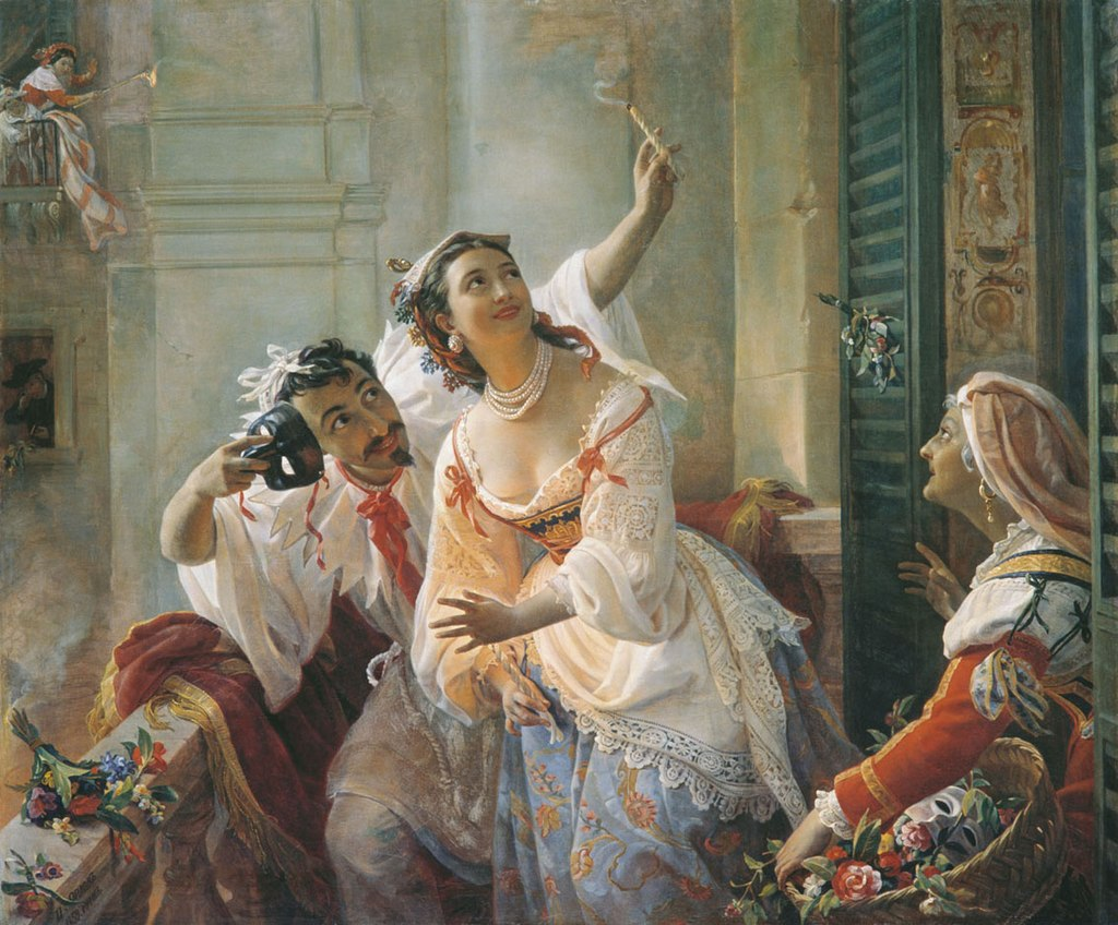 «Сцена из римского карнавала», 1859, Русский музей.