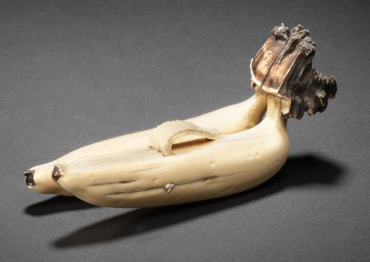 Андо Рокузан. Длина 18,5 см, 1912-26 гг.. Резьба по кости, окрашивание